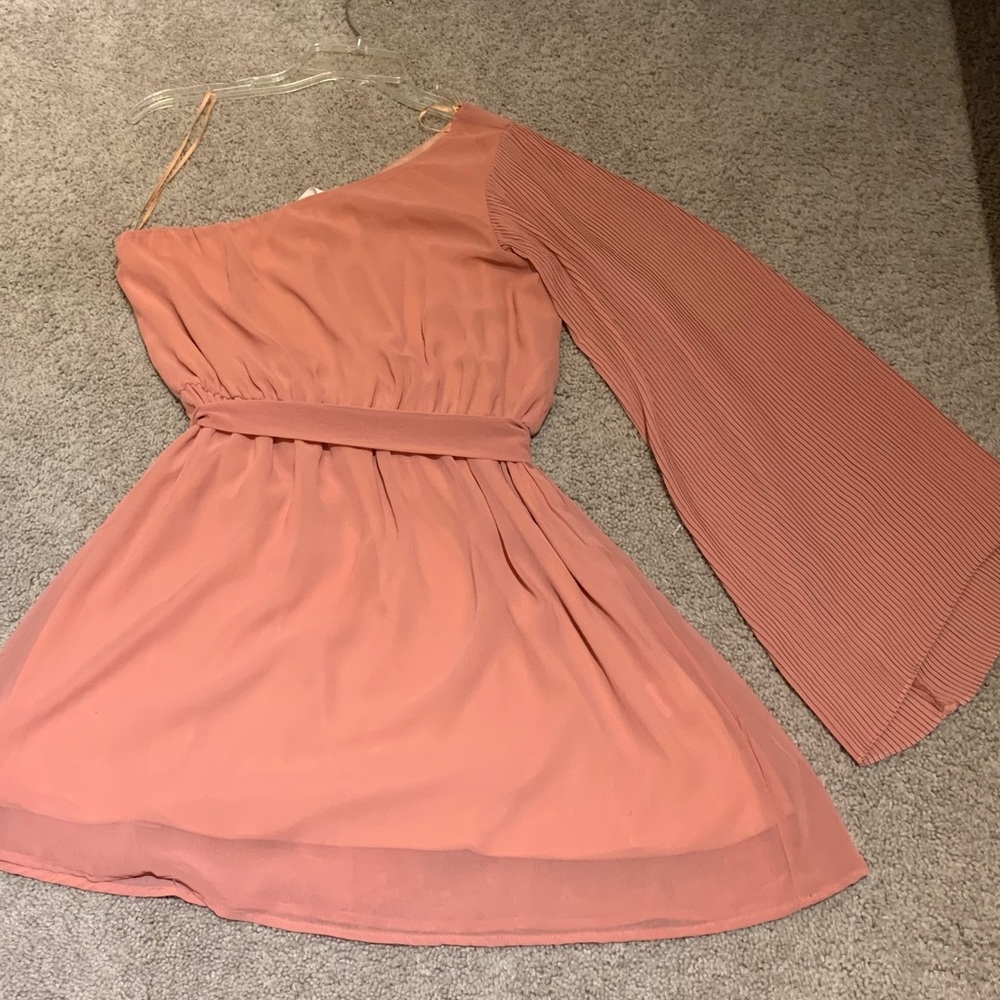 One-Shoulder Mini-Dress - Picture 2 of 4